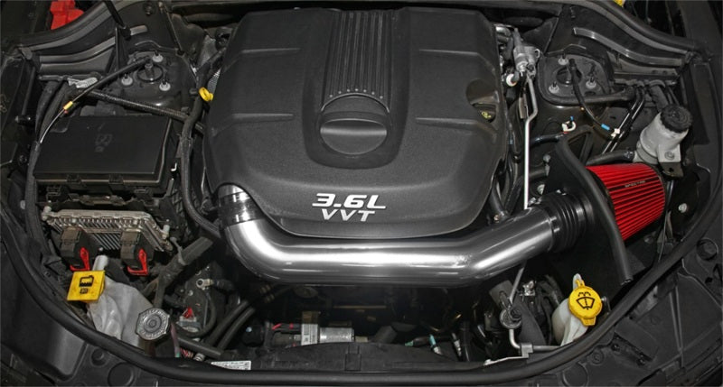Spectre 9020 11-15 fits Jeep Grand Cherokee V6-3.6L F/I Air Intake Kit - Polished w/Red Filter