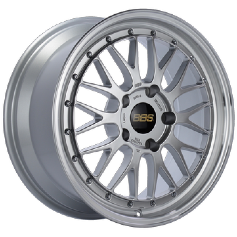 BBS LM080DSPK LM 18x8 5x114.3 ET40 Diamond Silver Center Diamond Cut Lip Wheel - 82mm PFS/Clip Required