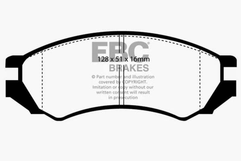 EBC DP2839 fits Nissan 91-93 NX 2.0 (ABS) Greenstuff Front Brake Pads