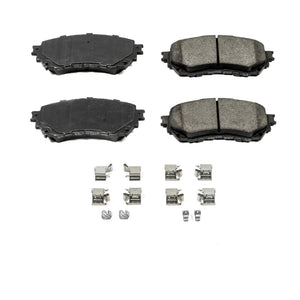 PowerStop 17 1711 fits Mazda 6 Front Z17 Evolution Ceramic Brake Pads w/Hardware