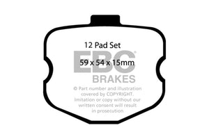EBC DP31771C fits Chevrolet Corvette (C6) 7.0 (Z06) Redstuff Front Brake Pads