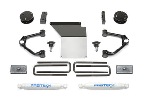 Fabtech K1070 14-18 fits GM K1500 w/OE Alum. UCA 4in Budget UCA System w/Rear Perf. Shocks