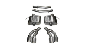 CORSA Performance 14357 Corsa 2016-2019 fits Cadillac CTS V Sedan 6.2L V8 2.75in Polished Sport Axle-Back Exhaust