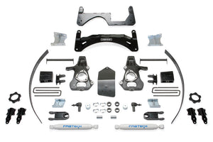 Fabtech K1068 14-18 fits GM K1500 P/U w/oE Alm Or Stmp Stl UCA 6in Basic Sys w/Perf Shks