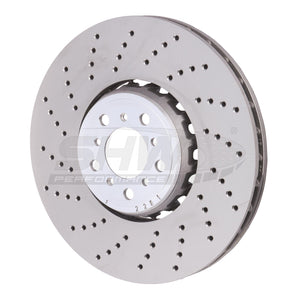 SHW Performance BFL48501 SHW 15-18 fits BMW X5 M 4.4L Left Front Cross-Drilled Lightweight Brake Rotor (34112284901)