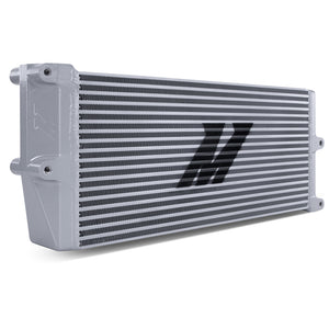 Mishimoto MMOC-OO-17SL Heavy-Duty Oil Cooler - 17in. Opposite-Side Outlets - Silver