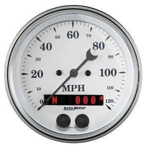 AutoMeter 1649 AutoMeter Gauge Speedometer 3-3/8in. 120MPH Gps Old Tyme White