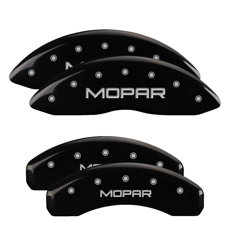 MGP 42020SMOPBK 4 Caliper Covers Engraved F&R 11-18 fits Jeep Grand Cherokee Bla