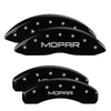 MGP 55005SMOPBK 4 Caliper Covers Engraved Front & Rear fits Mopar Black Finish S