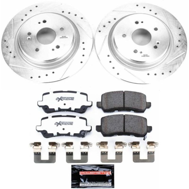 PowerStop K7216-26 15-19 fits Acura TLX Rear Z26 Street Warrior Brake Kit