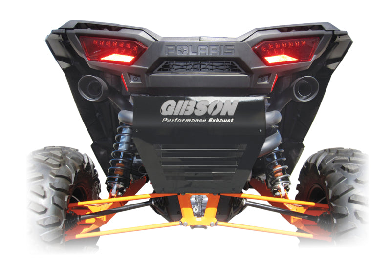 Gibson  98026 fits Polaris 16-18 RZR XP Turbo EPS Base 2.25in Dual Exhaust - Bla