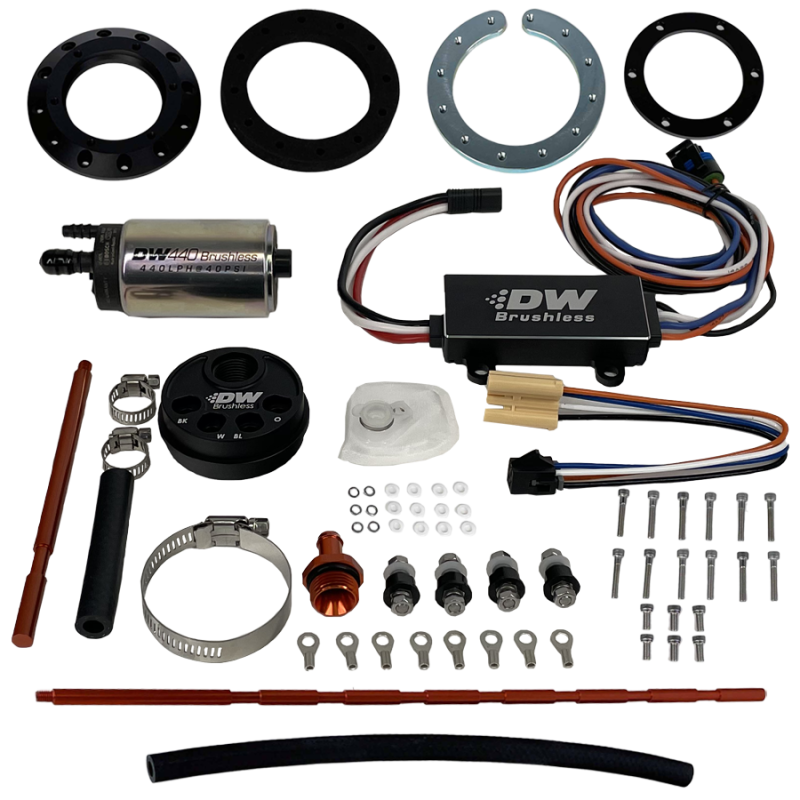 DeatschWerks 9-441-C102-5008 Universal In-Tank Pump Mount w/ DW440 Brushless 415lph Fuel Pump & Controller