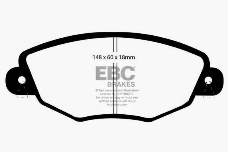 EBC DP21322 fits Jaguar 01-04 X-Type 2.5 Greenstuff Front Brake Pads