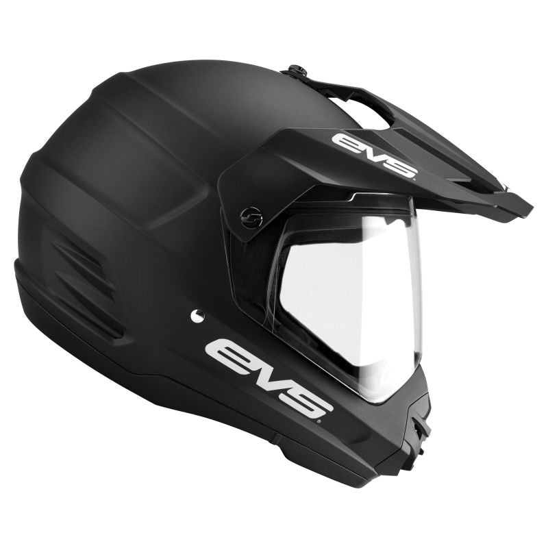 EVS DSHE18VS-BK-L Dual Sport Helmet Venture Solid Matte Black - Large