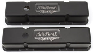 Edelbrock 41733 Valve Cover Victor Series fits Chevrolet 1959-1986 262-400 CI V8 Tall Black