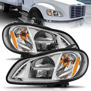 ANZO 131031 2002-2014 Freightliner M2 LED Crystal Headlights Chrome Housing w/ Clear Lens (Pair)