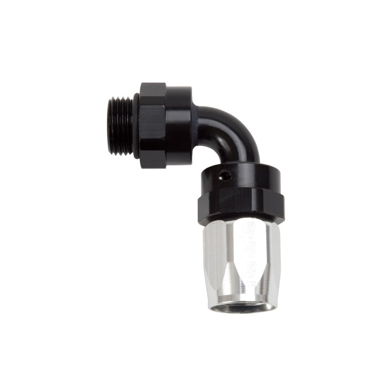 Russell 612473 Performance Hose End #8 Hose to #8 Radius Inlet Port 90 Deg Blk/Clr