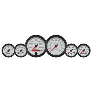 AutoMeter 19501 Autometer Pro-Cycle Gauge Kit 6 Pc. Kit 3 3/8in & 2 1/16in Bagger White