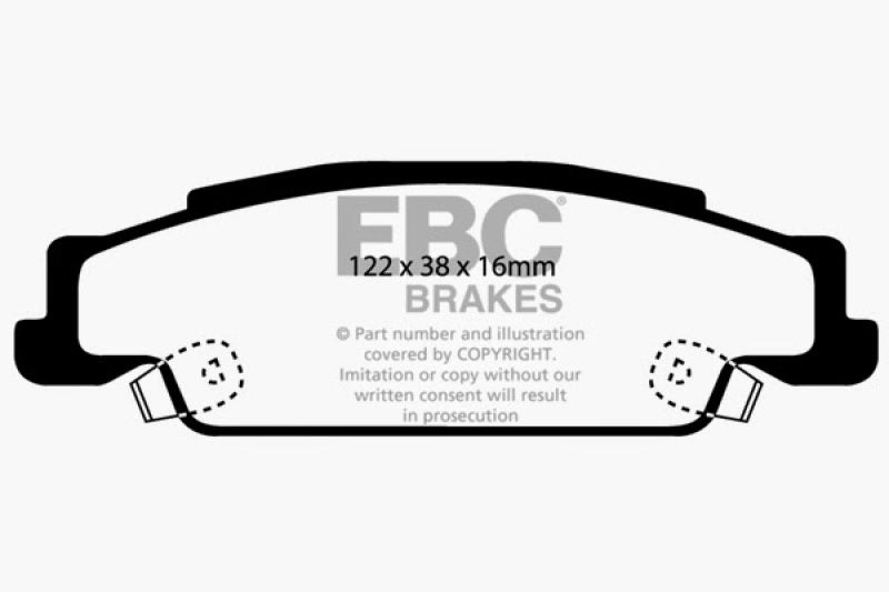 EBC DP21646 fits Cadillac 02-05 CTS 2.6 Greenstuff Rear Brake Pads