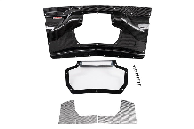 CORSA Performance 44009 Corsa 2020+ fits Chevrolet Corvette C8/Z06 Carbon Fiber Air Intake Trunk Panel with Polycarbonate
