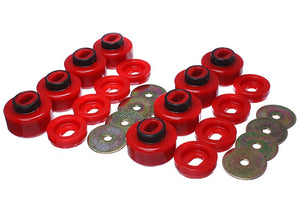 Energy Suspension 3.4162R 07-10 fits Chevy K2500/3500HD Body Mount Set - Red