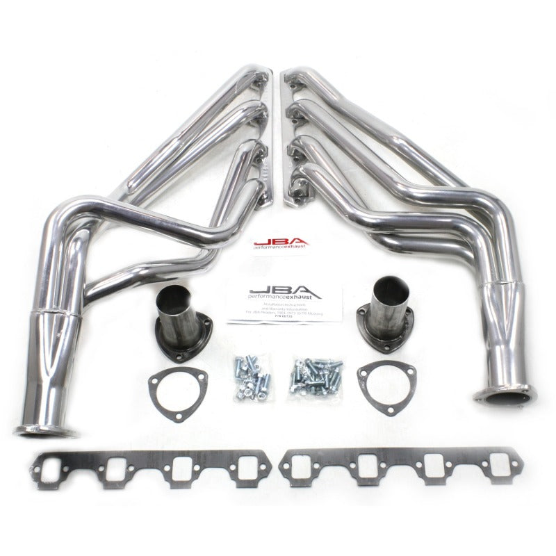 JBA 6613SJS fits Ford 65-73 Mustang 260-302/71-73 fits Ford 65-73 260-351W SBF 1-5/8in Primary Silver Ctd Long Tube Header