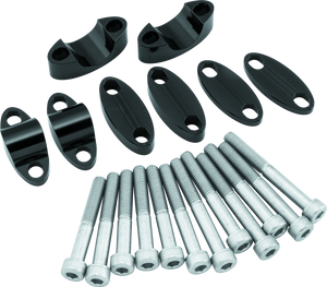 BikeMaster 151989 BikeMaster Aluminum Handlebar Risers 1-1/8in - Black