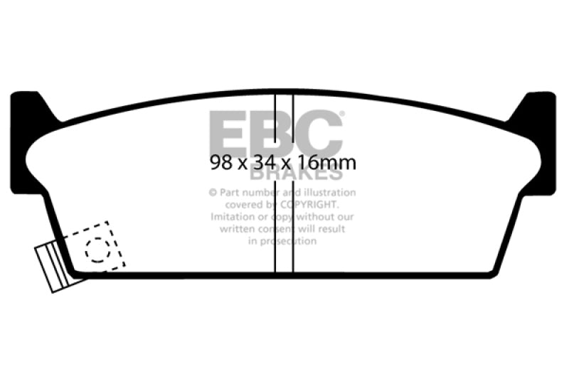 EBC DP2686/2 fits Infiniti 90-93 M30 3.0 Greenstuff Rear Brake Pads