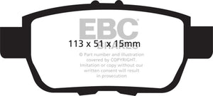 EBC DP31754C 09-14 fits Acura TL 3.5 Redstuff Rear Brake Pads