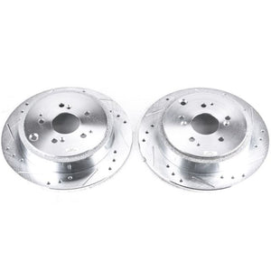 PowerStop fits Acura 01-06 MDX Rear Evolution Drilled & Slotted Rotors - Pair