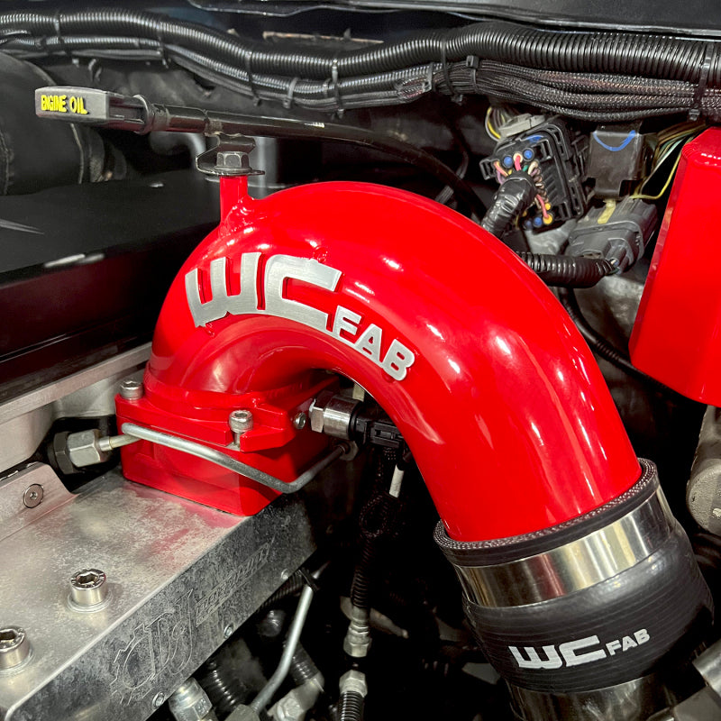 Wehrli 03-07 Cummins 5.9L 3.5in Intake Horn & Driver Intercooler Pipe - Fine Texture Black