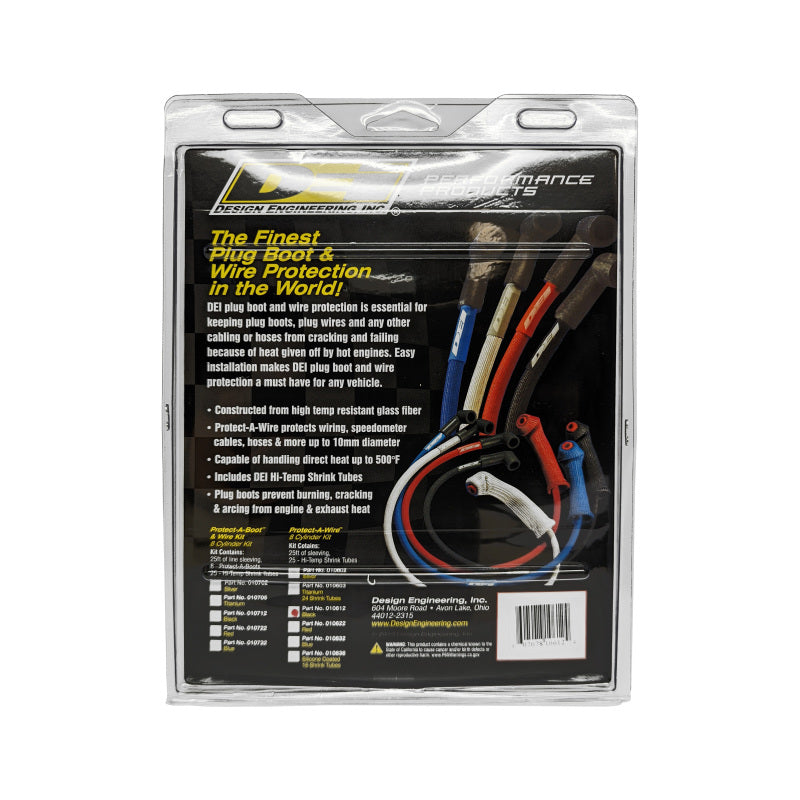 DEI  10612 Protect-A-Wire 8 Cylinder - Black