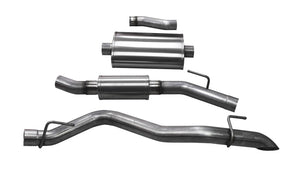 CORSA Performance 21063 Corsa 2020-2025 fits Jeep Gladiator JT 3.0in Cat-Back Touring Single Side Exit w/ Turn Down Tip
