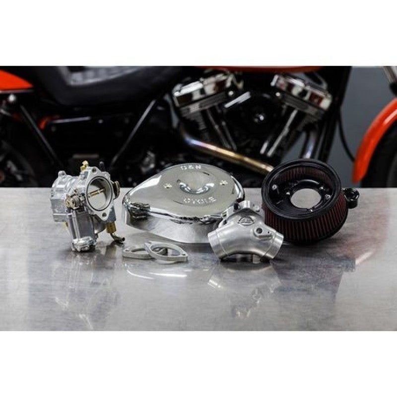 S&S 110-0149 Cycle 99-05 BT Super E Carburetor & Stealth Air Cleaner Kit w/ Chro