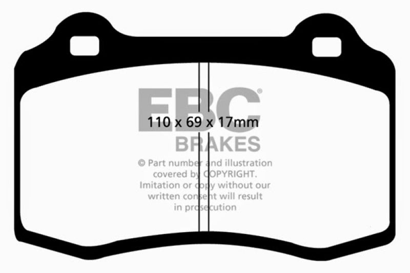 EBC DP21031 fits Alfa Romeo 96-03 GTV 3.0 (Brembo) Greenstuff Front Brake Pads