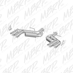 MBRP S7036AL fits Chevy Camaro 6.2L w/ NPP 3in Alum Race Dual Axle Back w Tips