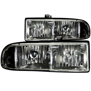 ANZO 111156 1998-2005 fits Chevrolet S-10 Crystal Headlights Black