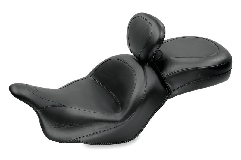 Mustang 79635 fits Kawasaki 09-13 Vulcan 1700 Classic Std Touring 1PC Seat w/Driver Backrest - Black