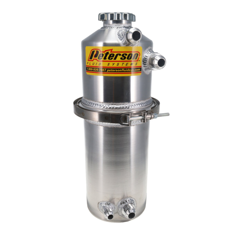 Peterson Fluid Systems 08-1025 Oil Tank 2.0 Tank Single Scavenge Inlet -12AN Male Fittings