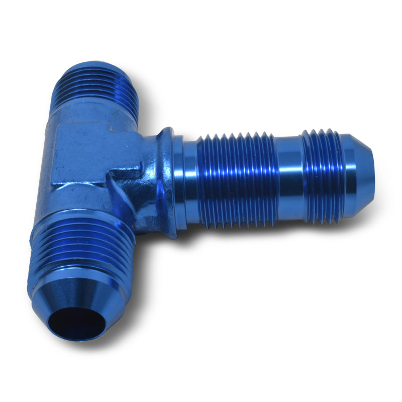 Russell 661310 Performance -4 AN Flare Bulkhead Tee Fitting (Blue)