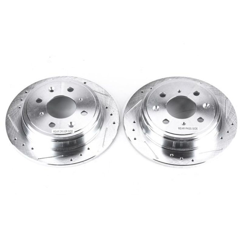 PowerStop fits Acura 90-01 Integra Rear Evolution Drilled & Slotted Rotors -