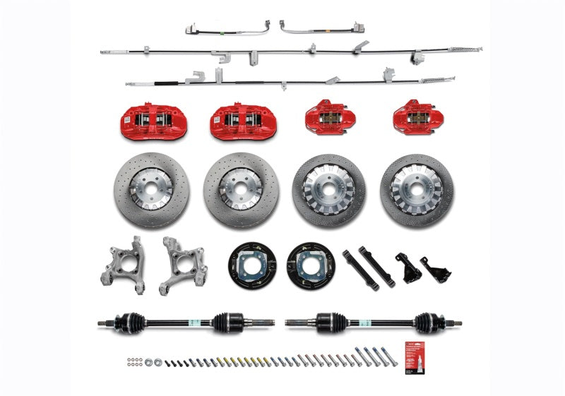 fits Ford 15-17 Racing M-2300-Y Mustang GT/ 2.3L EcoBoost GT350R Brake Upgrade Kit