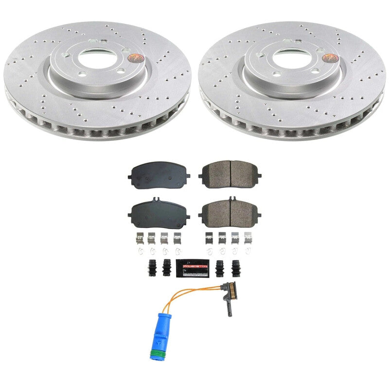 Power Stop CRK9204 19-22 fits Mercedes-Benz A220 Front Z23 Coated Brake Kit