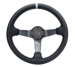 NRG RST-036CF-SL RST-036CF-SL Carbon Fiber Steering Wheel Silver Carbon Fiber