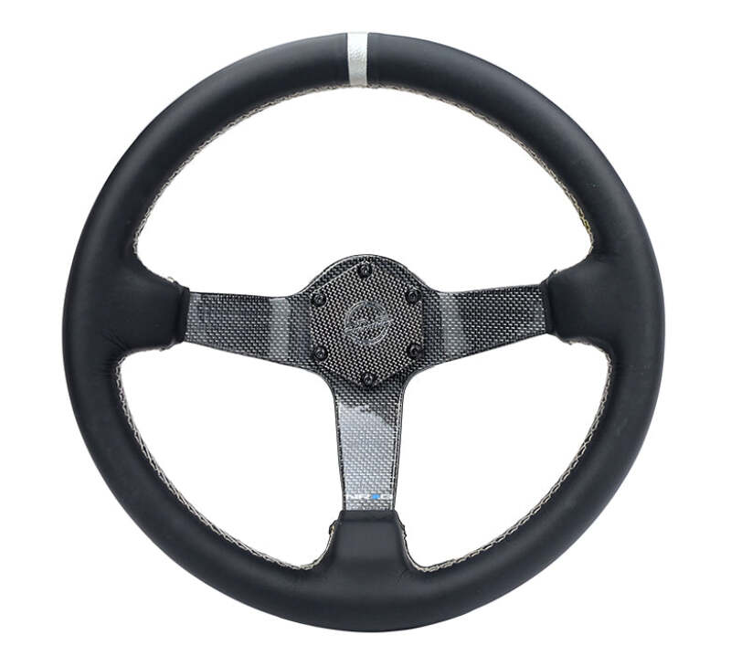 NRG RST-036CF-SL RST-036CF-SL Carbon Fiber Steering Wheel Silver Carbon Fiber