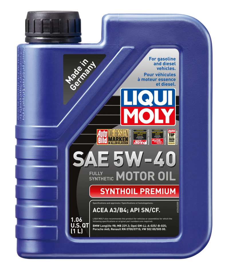 LIQUI MOLY 2040 1L Synthoil Premium Motor Oil SAE 5W40