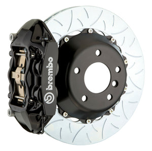 Brembo 2P3.9027A1 Brembo 11-18 Cayenne/S/GTS Rear GT BBK 4 Piston Cast 380x28 2pc Rotor Slotted Type3-Black