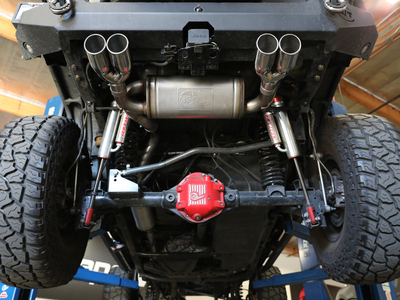 AFE 49-38087-P  Series 2.5in 304SS Cat-Back Exhaust 07-18 fits Jeep Wrangler (J