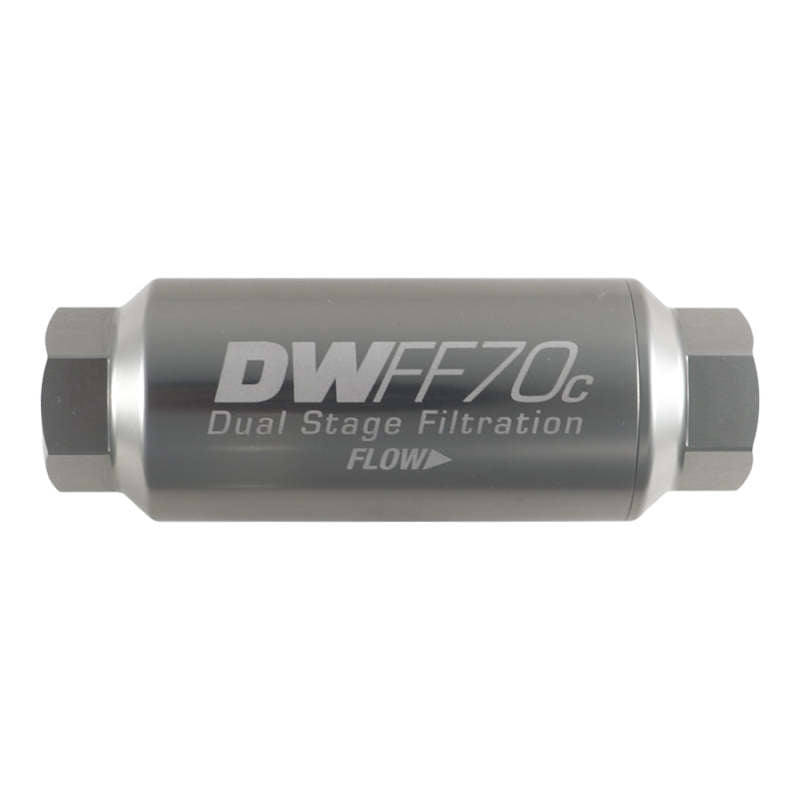 DeatschWerks 8-03-70C-010K 10AN Female 10 Micron 70mm Compact In-Line Fuel Filter Kit