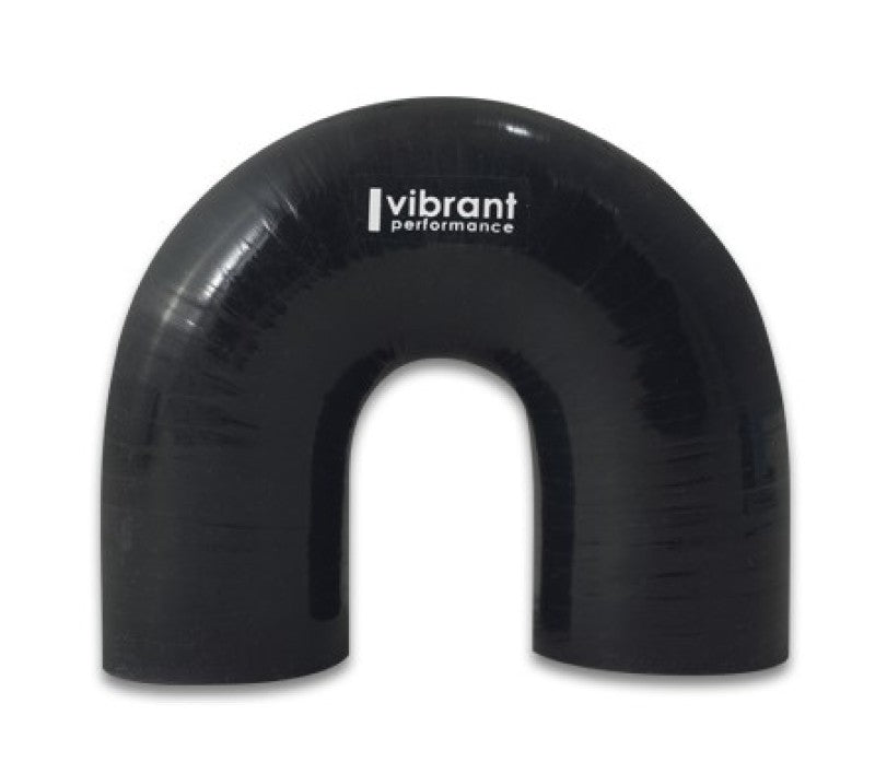 Vibrant 19668 Reinforced Silicone Elbow Connector - 3in ID x 4.25in Leg 180 Deg